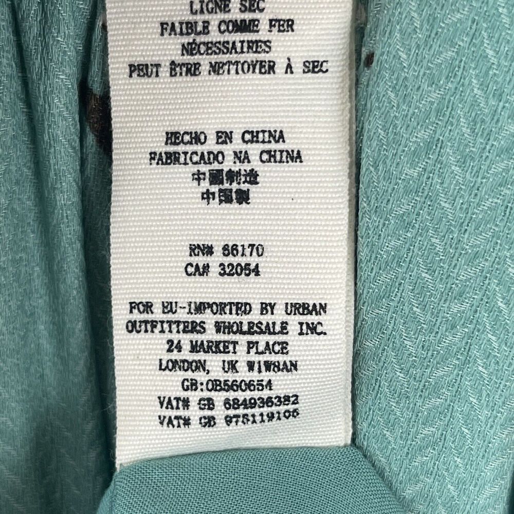Free People All I Got Maxi Dress Torquiose Floral Womens Size 0 Floral Tie Waist - Picture 10 of 14